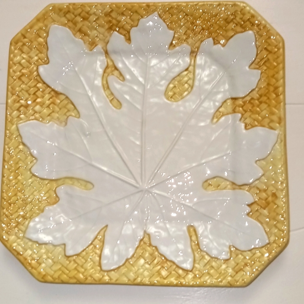 Italian yellow ceramic plate